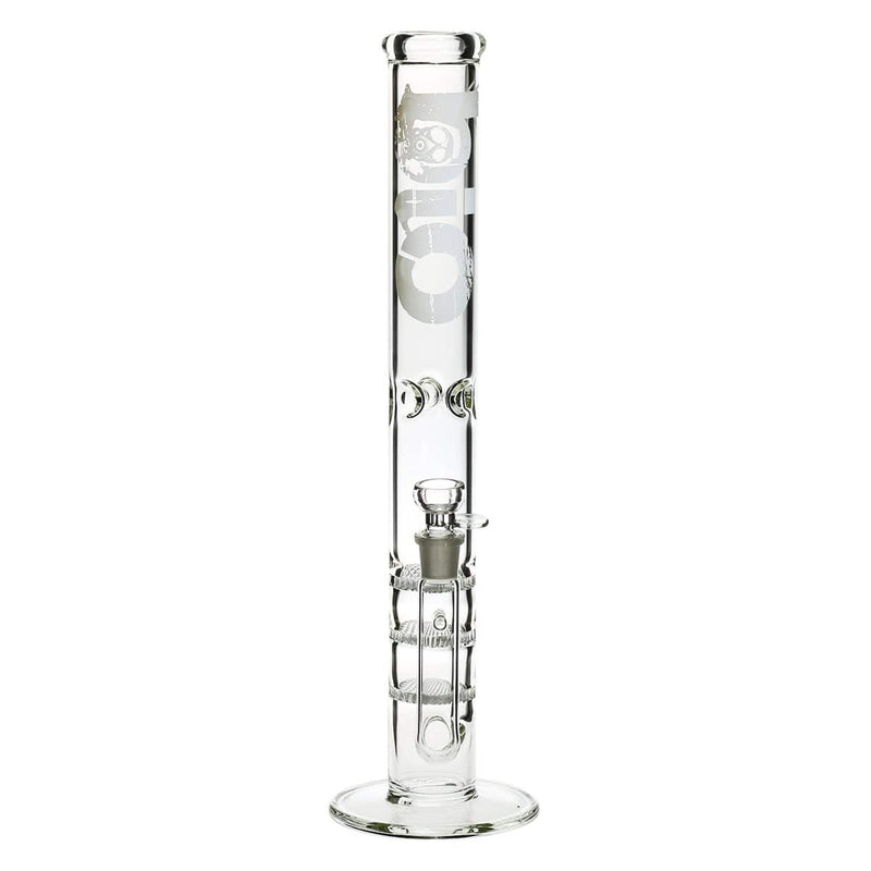 Bio Glass Glass Bong 18" BIO Triple Honeycomb Water Pipe - White Logo