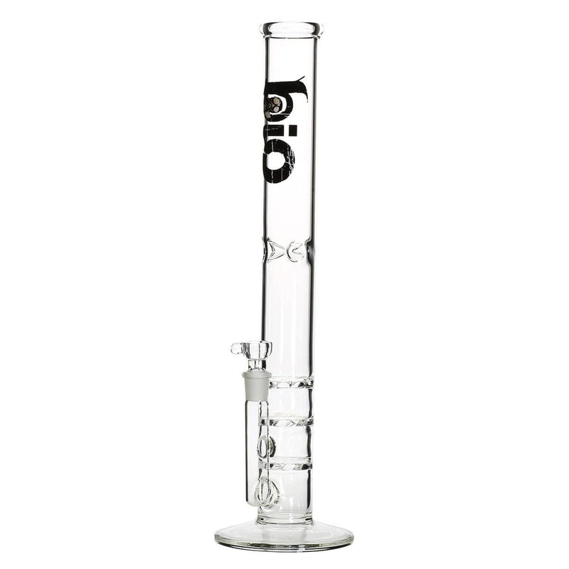 Bio Glass Glass Bong 18" BIO Triple Hurricane Water Pipe - Black Logo