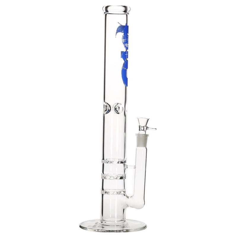 Bio Glass Glass Bong 18" BIO Triple Hurricane Water Pipe - Blue Logo