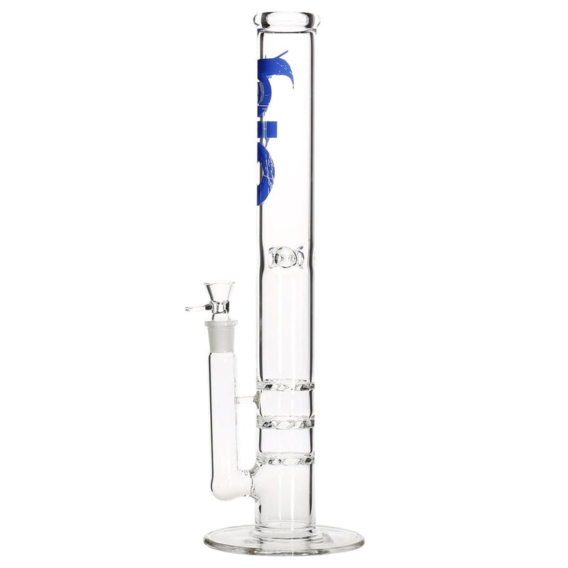 Bio Glass Glass Bong 18" BIO Triple Hurricane Water Pipe - Blue Logo