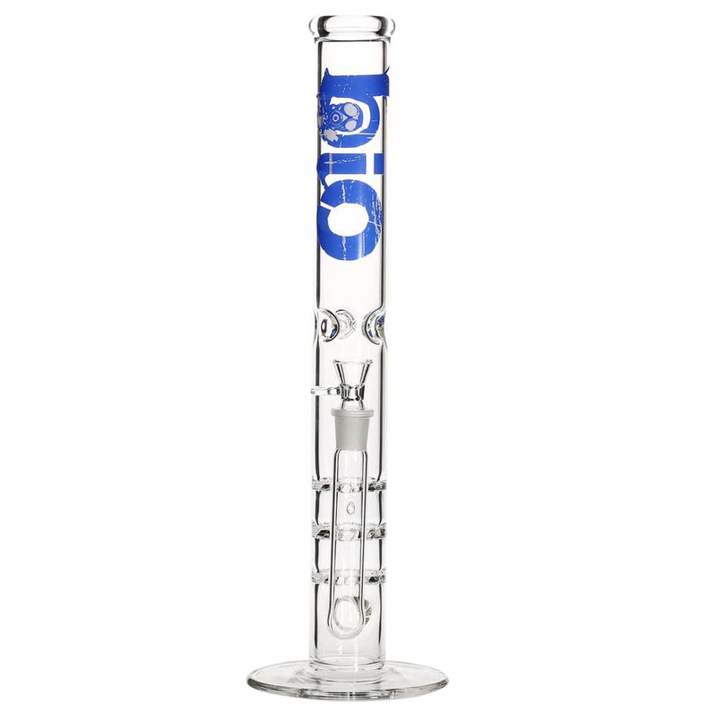 Bio Glass Glass Bong 18" BIO Triple Hurricane Water Pipe - Blue Logo