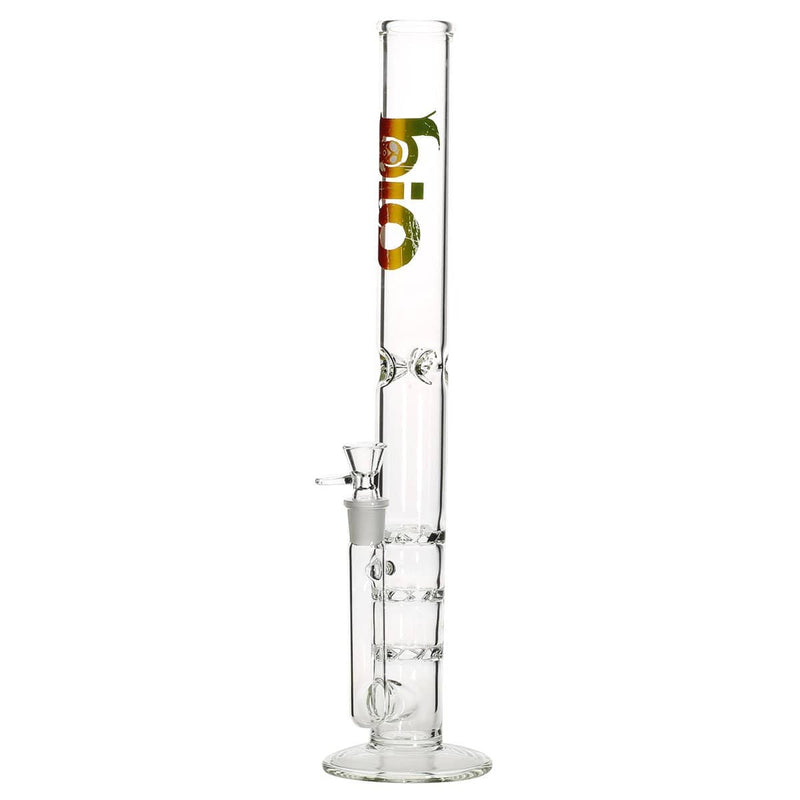 Bio Glass Glass Bong 18" BIO Triple Hurricane Water Pipe - Rasta Logo