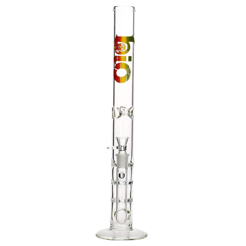 Bio Glass Glass Bong 18" BIO Triple Hurricane Water Pipe - Rasta Logo