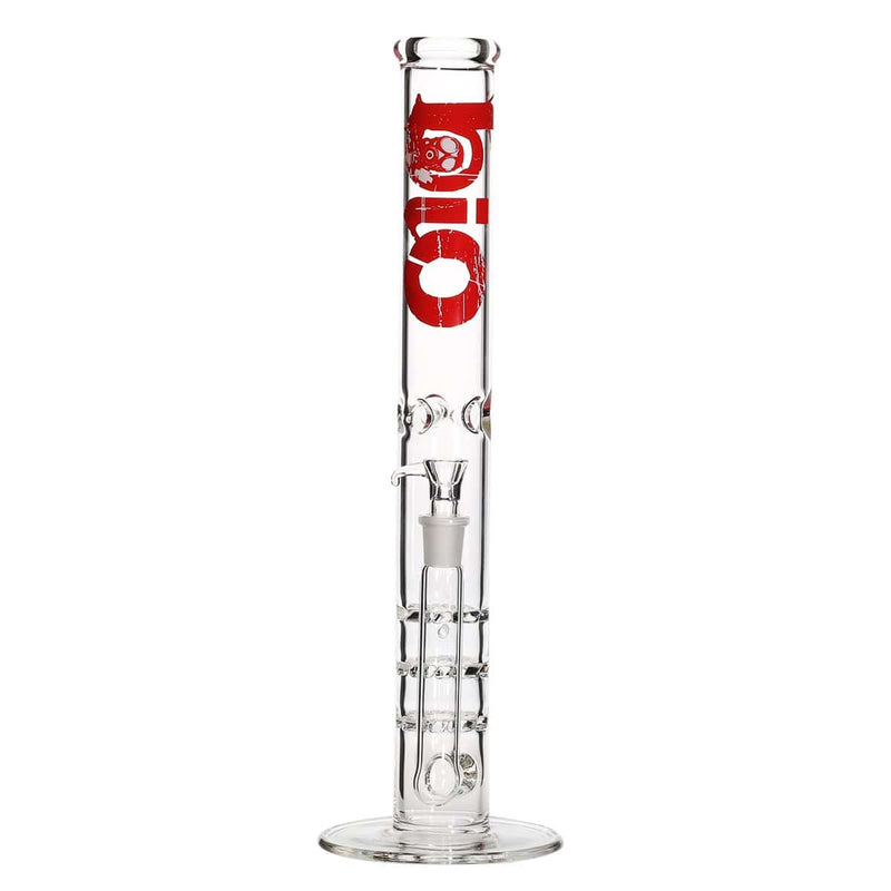 Bio Glass Glass Bong 18" BIO Triple Hurricane Water Pipe - Red Logo