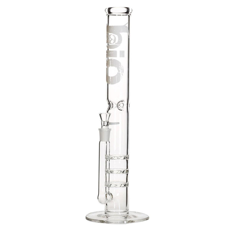 Bio Glass Glass Bong 18" BIO Triple Hurricane Water Pipe - White Logo