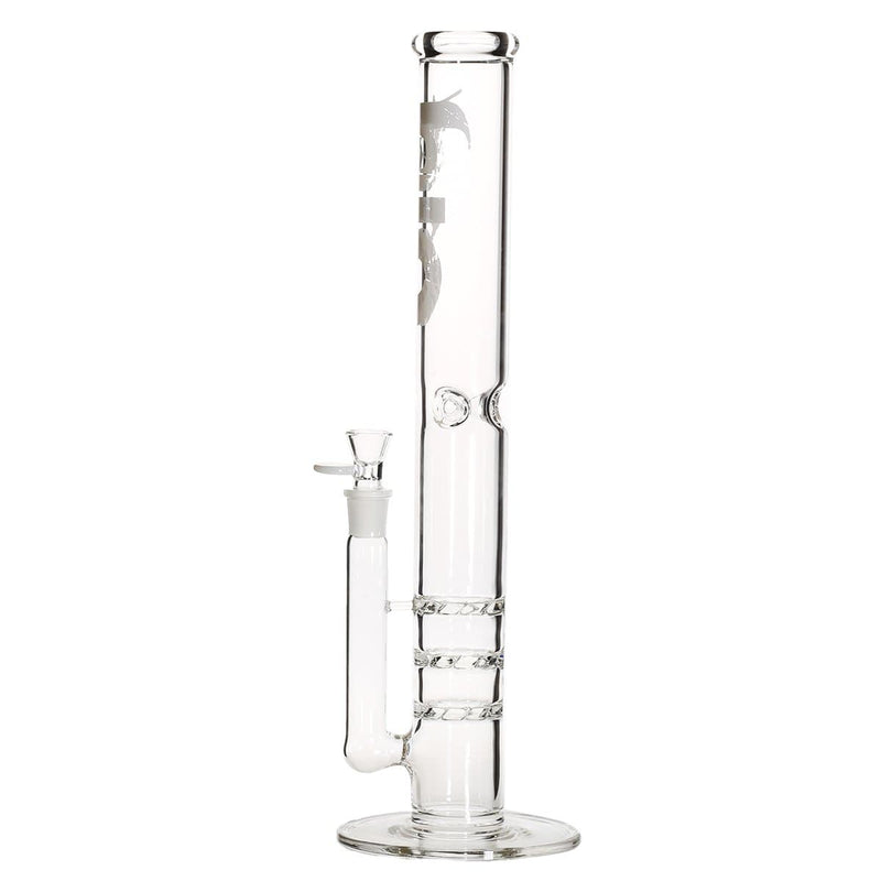 Bio Glass Glass Bong 18" BIO Triple Hurricane Water Pipe - White Logo