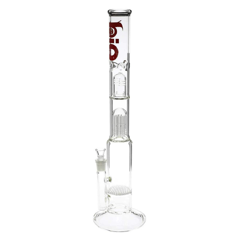 Bio Glass Glass Bong 20" BIO 8 Arm Tree-Honeycomb Waterpipe - Red