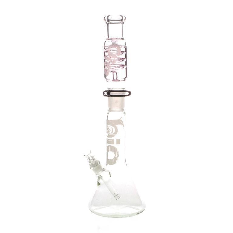 Bio Glass Glass Bong 21" BIO Freezable Coil Beaker Water Pipe - Pink