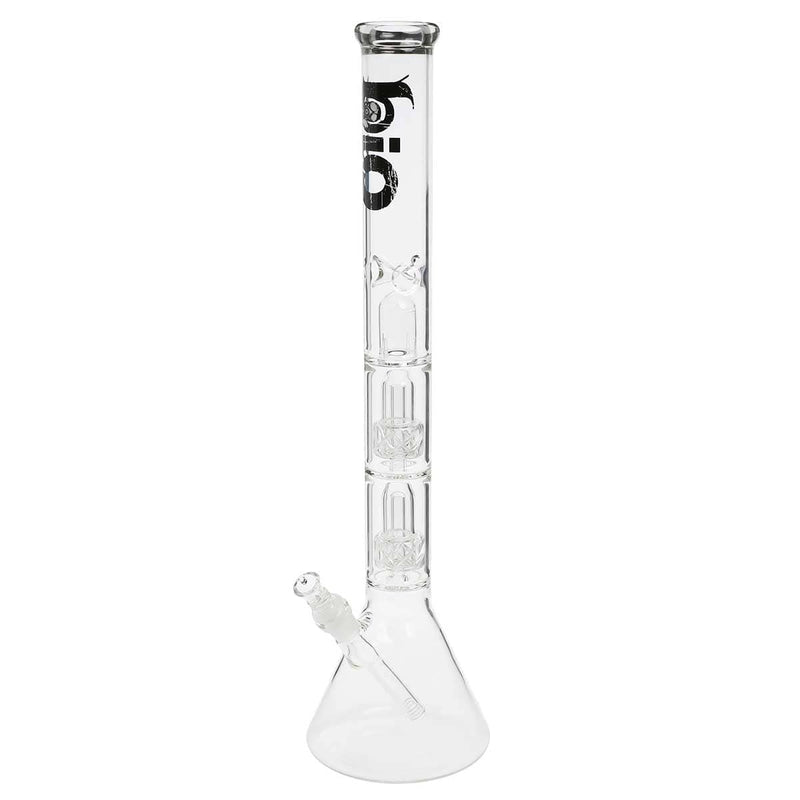 Bio Glass Glass Bong 22" BIO Criss-Cross Showerhead Water Pipe - Black