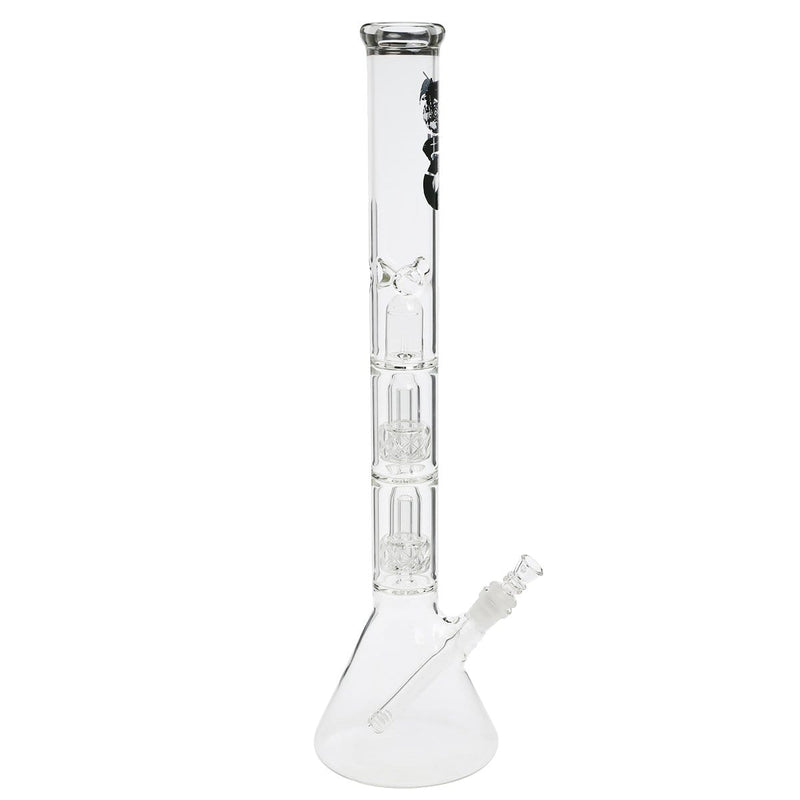 Bio Glass Glass Bong 22" BIO Criss-Cross Showerhead Water Pipe - Black