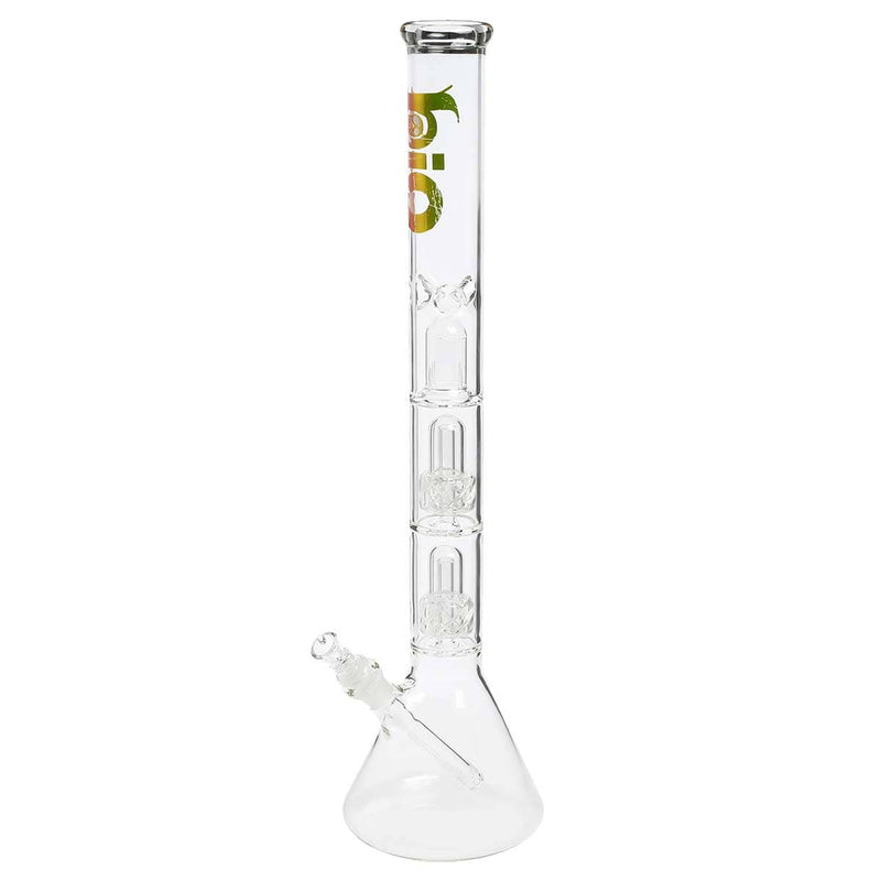 Bio Glass Glass Bong 22" BIO Criss-Cross Showerhead Water Pipe - Red