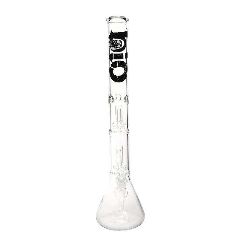 Bio Glass Glass Bong 22" BIO Double Showerhead Beaker Water Pipe - Black Logo