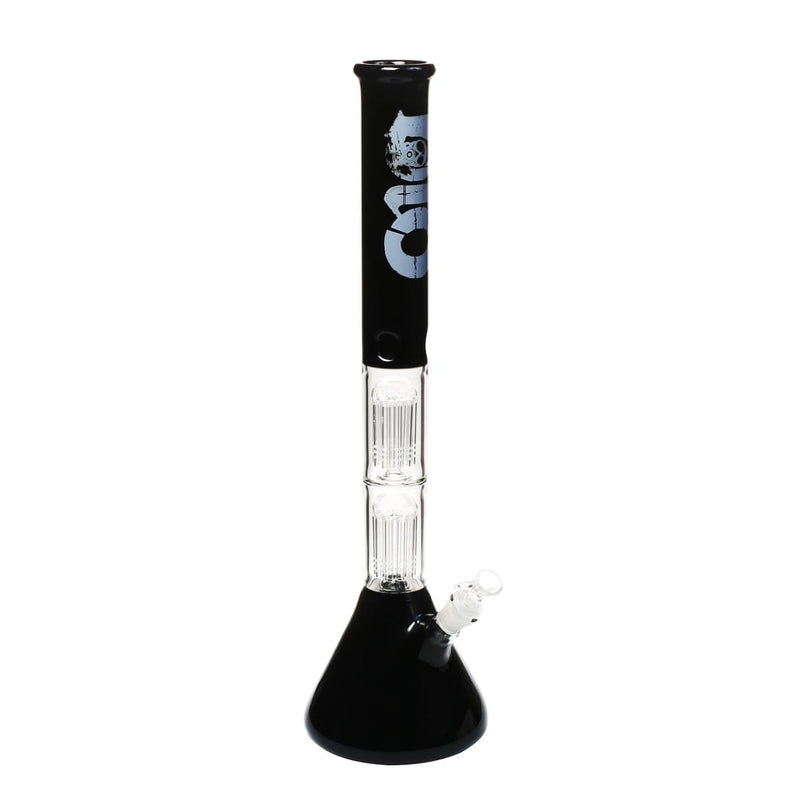 Bio Glass Glass Bong 22" BIO Double Tree Beaker Water Pipe - Black