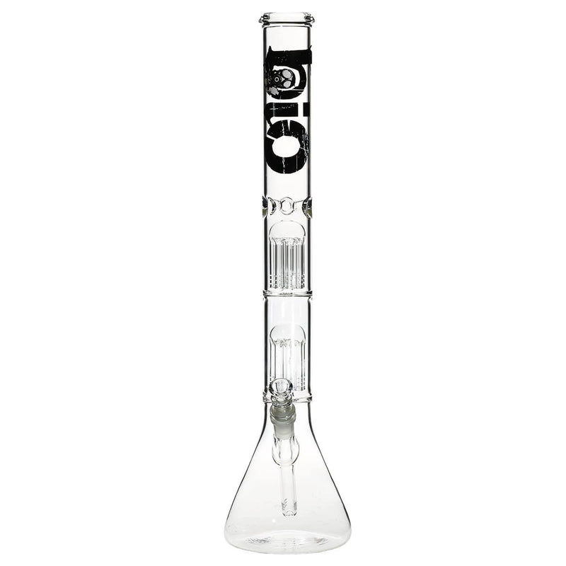 Bio Glass Glass Bong 22" BIO Double Tree Beaker Water Pipe - Black Logo