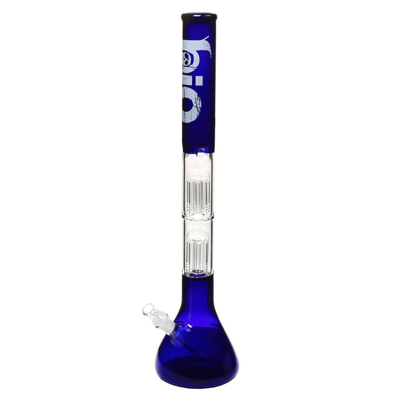 Bio Glass Glass Bong 22" BIO Double Tree Beaker Water Pipe - Blue