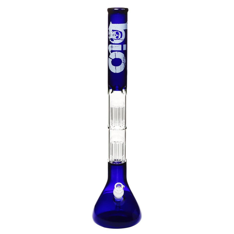 Bio Glass Glass Bong 22" BIO Double Tree Beaker Water Pipe - Blue