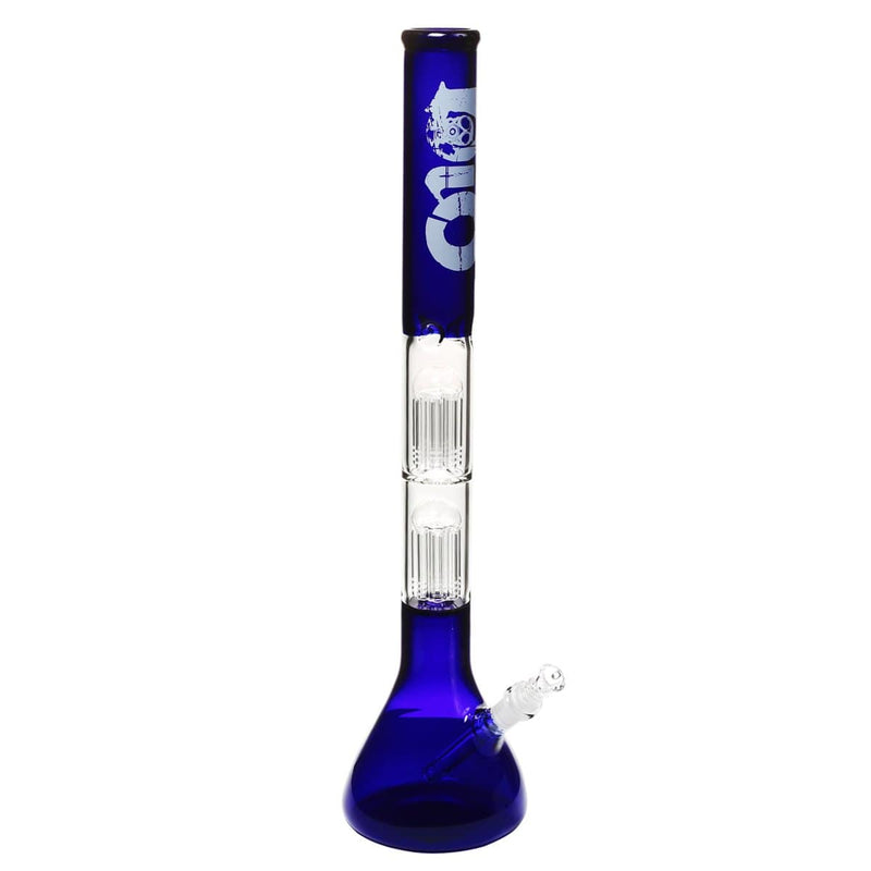 Bio Glass Glass Bong 22" BIO Double Tree Beaker Water Pipe - Blue