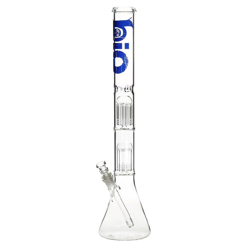 Bio Glass Glass Bong 22" BIO Double Tree Beaker Water Pipe - Blue Logo