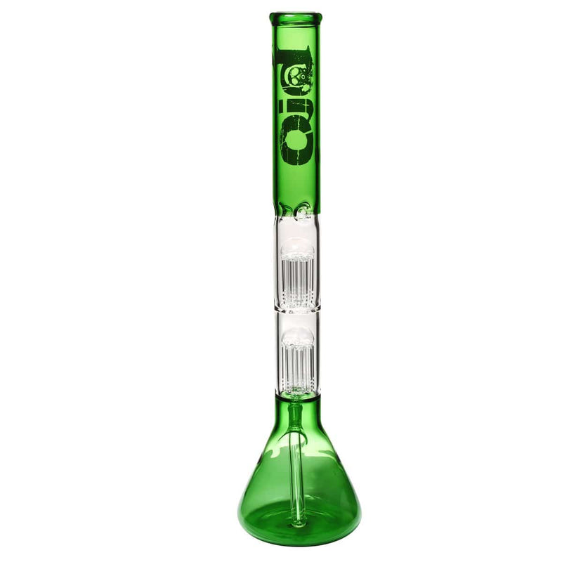 Bio Glass Glass Bong 22" BIO Double Tree Beaker Water Pipe - Green