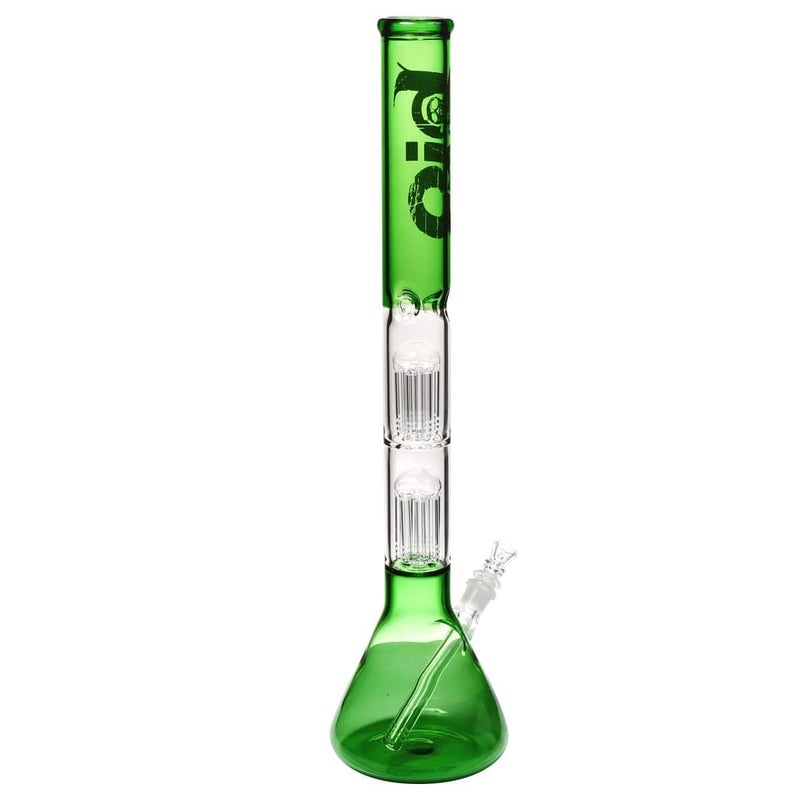 Bio Glass Glass Bong 22" BIO Double Tree Beaker Water Pipe - Green