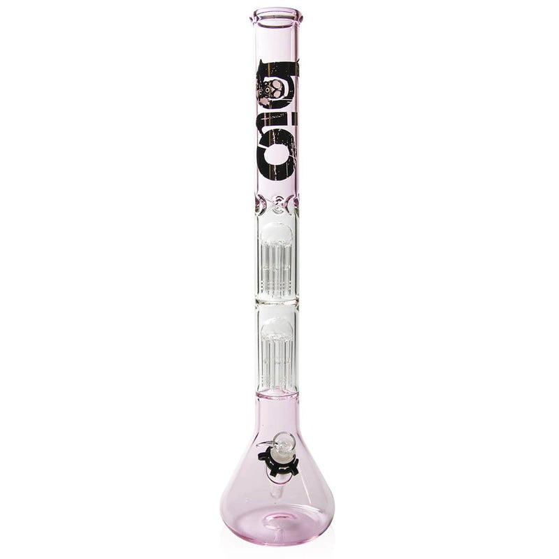 Bio Glass Glass Bong 22" BIO Double Tree Beaker Water Pipe - Pink