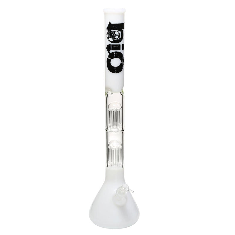 Bio Glass Glass Bong 22" BIO Double Tree Beaker Water Pipe - White