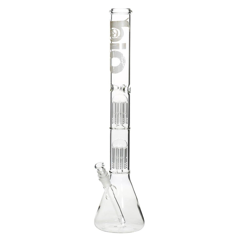 Bio Glass Glass Bong 22" BIO Double Tree Beaker Water Pipe - White Logo