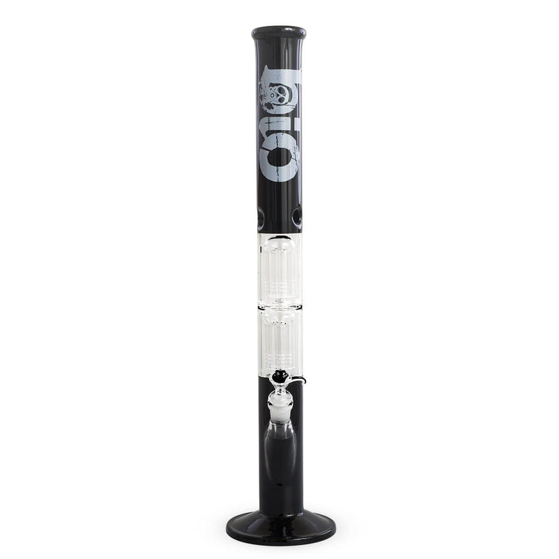 Bio Glass Glass Bong 22" BIO Double Tree Straight Water Pipe - Black