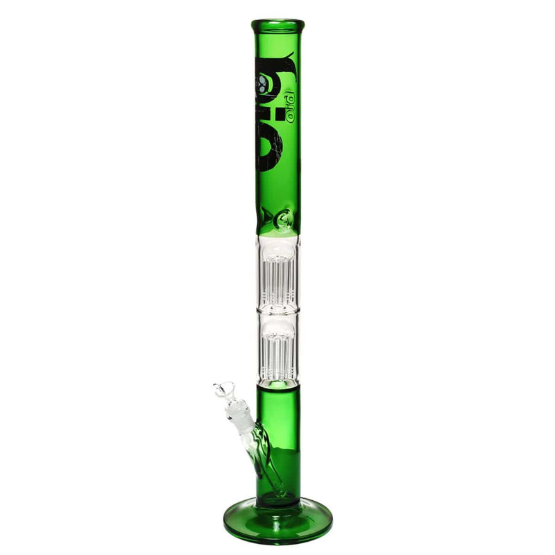 Bio Glass Glass Bong 22" BIO Double Tree Straight Water Pipe - Green