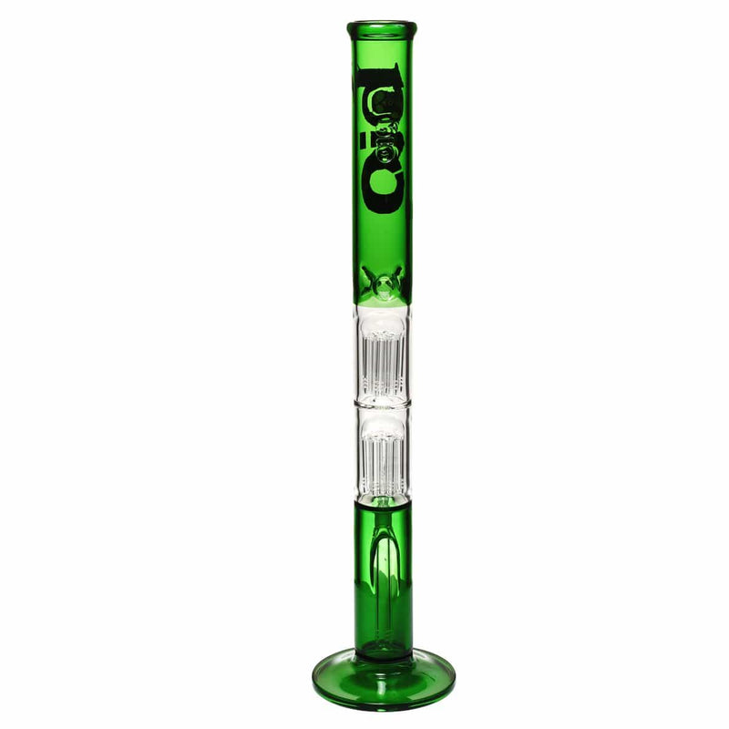 Bio Glass Glass Bong 22" BIO Double Tree Straight Water Pipe - Green