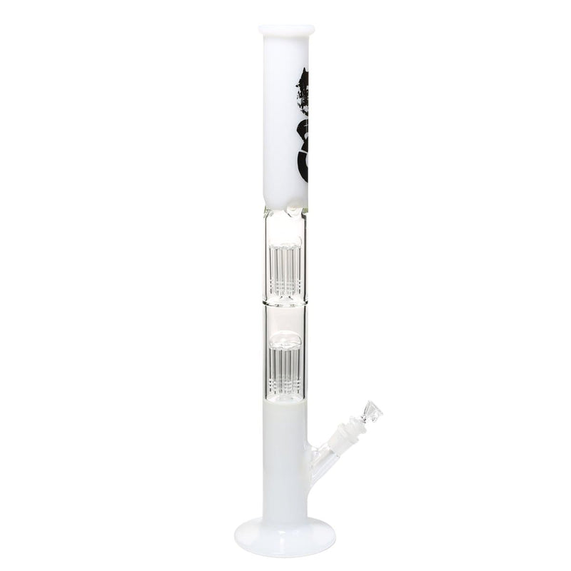 Bio Glass Glass Bong 22" BIO Double Tree Straight Water Pipe - White