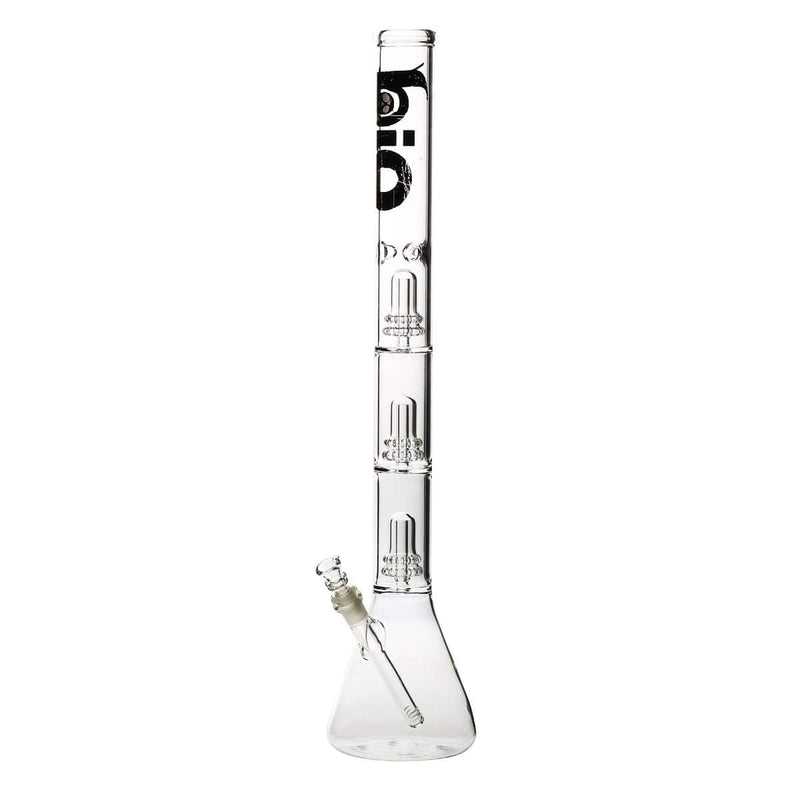 Bio Glass Glass Bong 26" BIO Triple Showerhead Beaker Water Pipe - Black Logo