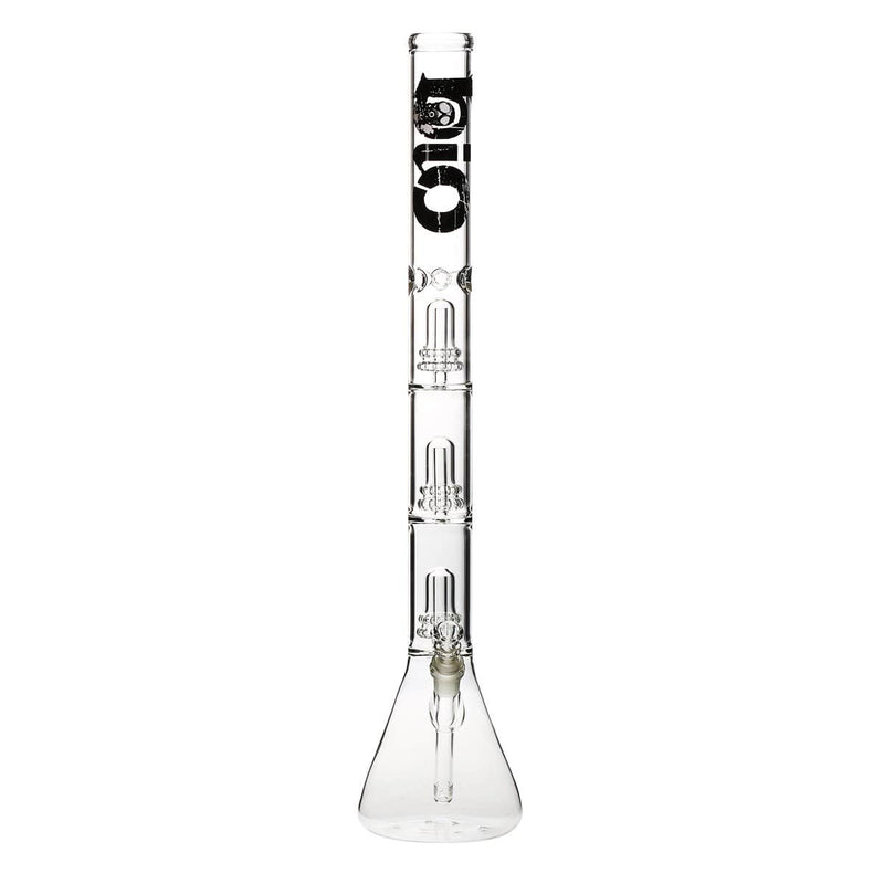 Bio Glass Glass Bong 26" BIO Triple Showerhead Beaker Water Pipe - Black Logo