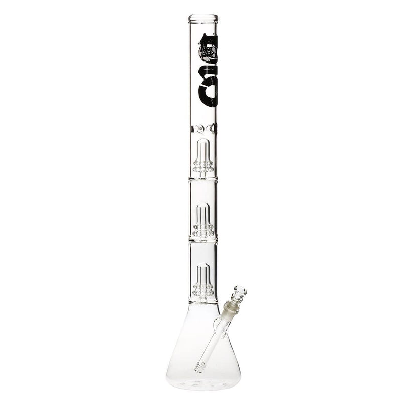 Bio Glass Glass Bong 26" BIO Triple Showerhead Beaker Water Pipe - Black Logo