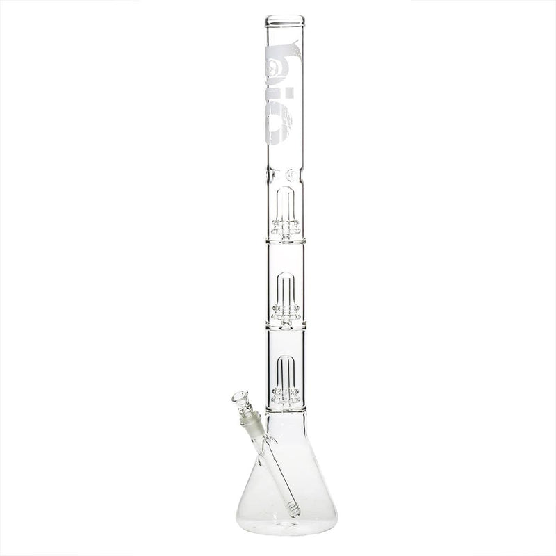 Bio Glass Glass Bong 26" BIO Triple Showerhead Beaker Water Pipe - White Logo