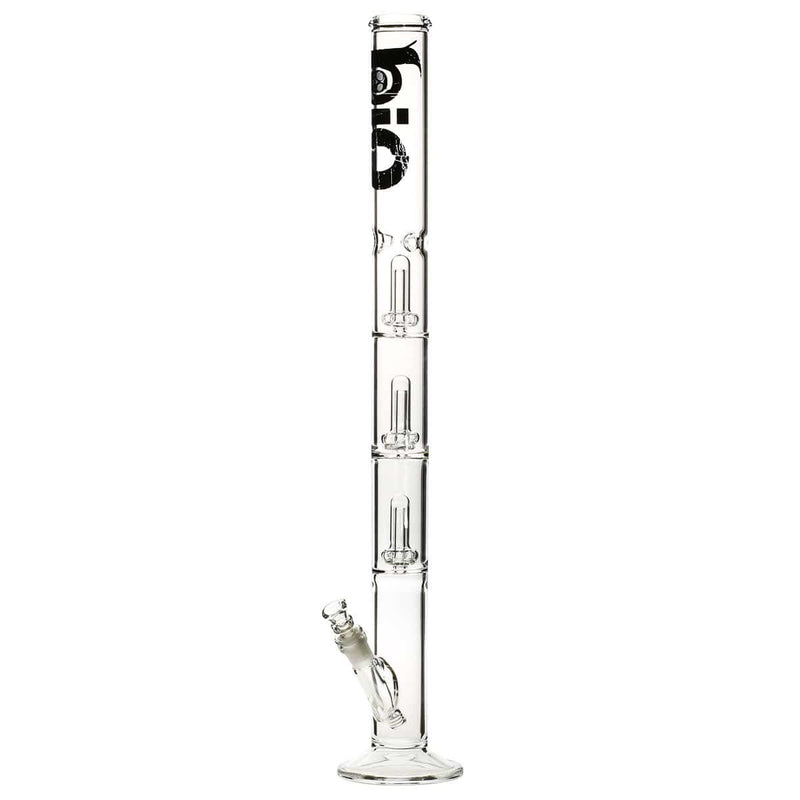 Bio Glass Glass Bong 26" BIO Triple Showerhead Straight Water Pipe - Black Logo