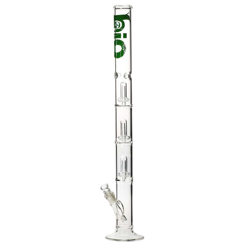 Bio Glass Glass Bong 26" BIO Triple Showerhead Straight Water Pipe - Green Logo