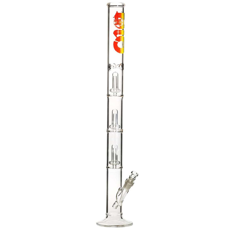 Bio Glass Glass Bong 26" BIO Triple Showerhead Straight Water Pipe - Rasta Logo