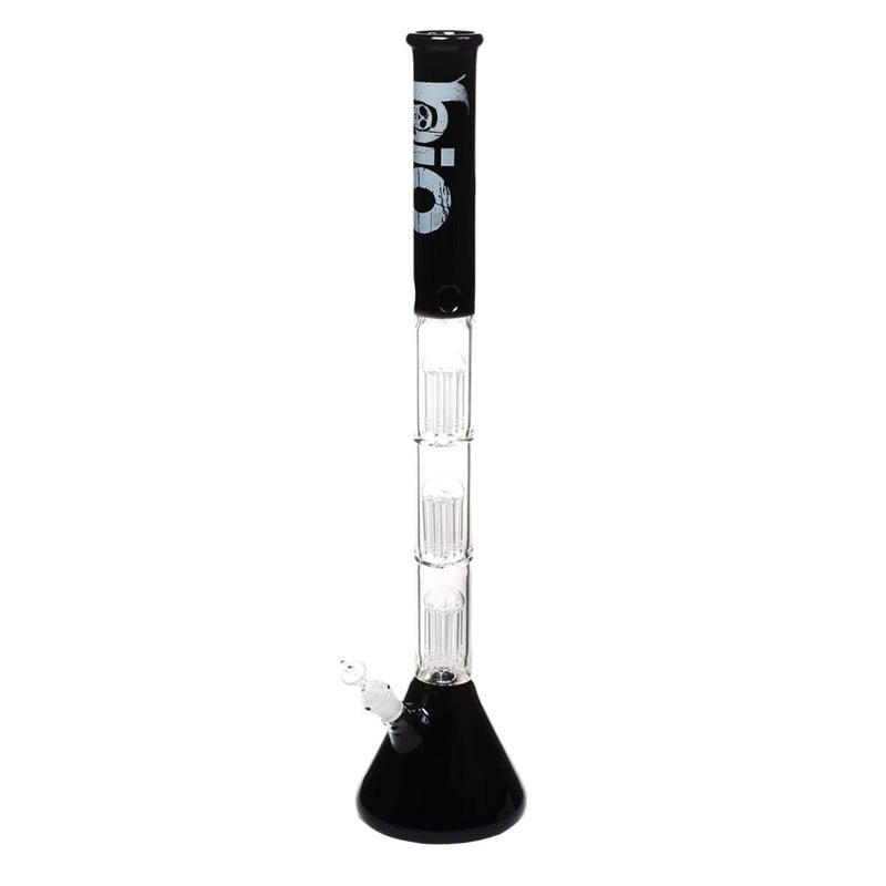 Bio Glass Glass Bong 26" BIO Triple Tree Beaker Water Pipe - Black