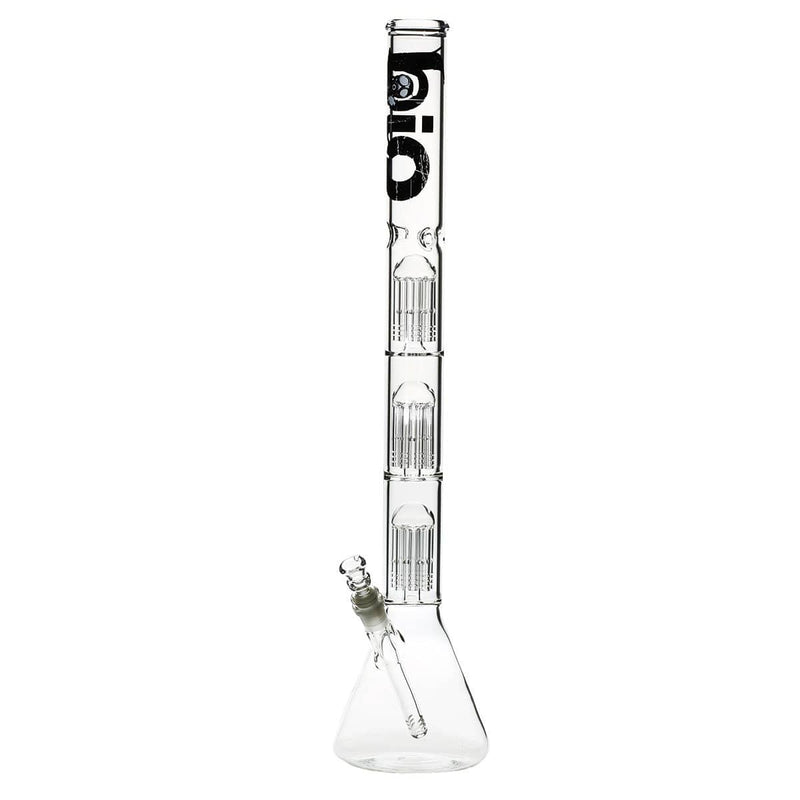 Bio Glass Glass Bong 26" BIO Triple Tree Beaker Water Pipe - Black Logo