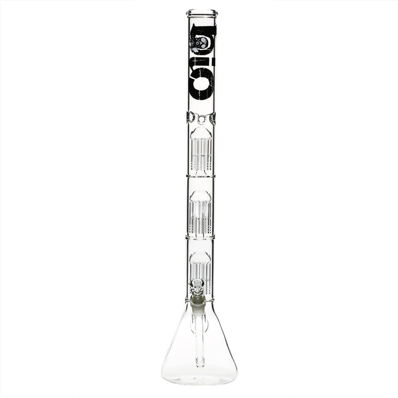 Bio Glass Glass Bong 26" BIO Triple Tree Beaker Water Pipe - Black Logo