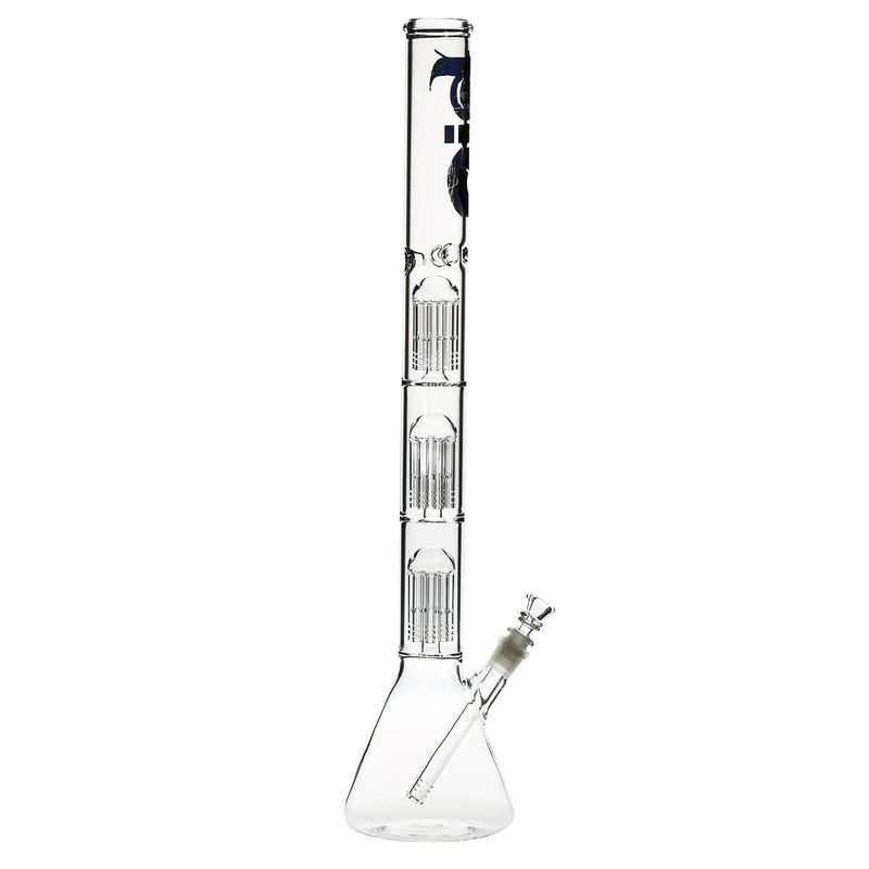 Bio Glass Glass Bong 26" BIO Triple Tree Beaker Water Pipe - Black Logo