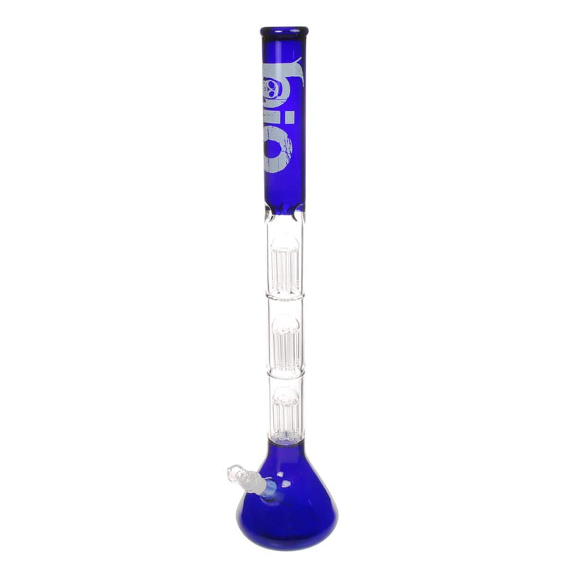 Bio Glass Glass Bong 26" BIO Triple Tree Beaker Water Pipe - Blue