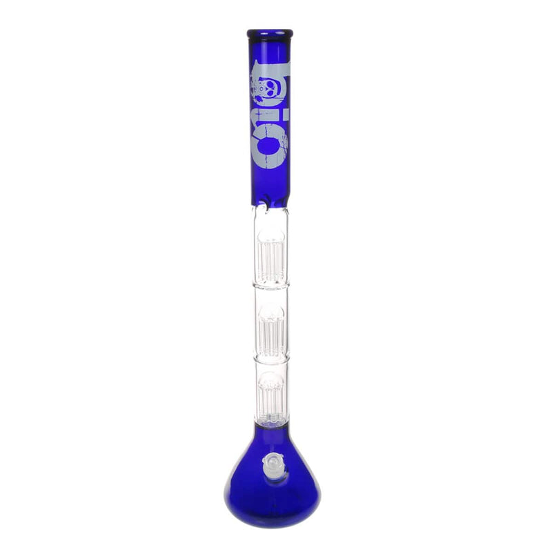 Bio Glass Glass Bong 26" BIO Triple Tree Beaker Water Pipe - Blue