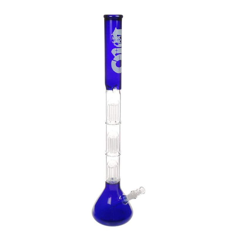 Bio Glass Glass Bong 26" BIO Triple Tree Beaker Water Pipe - Blue