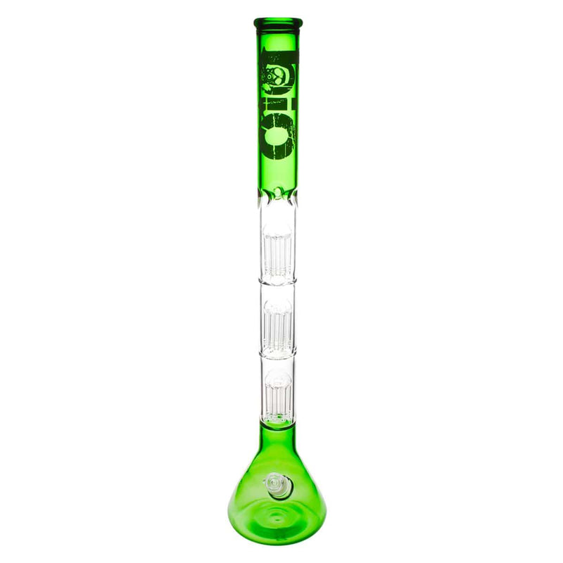 Bio Glass Glass Bong 26" BIO Triple Tree Beaker Water Pipe - Green