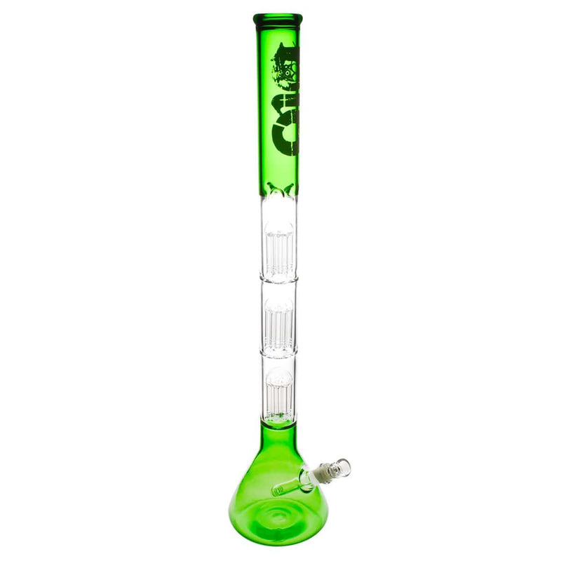 Bio Glass Glass Bong 26" BIO Triple Tree Beaker Water Pipe - Green