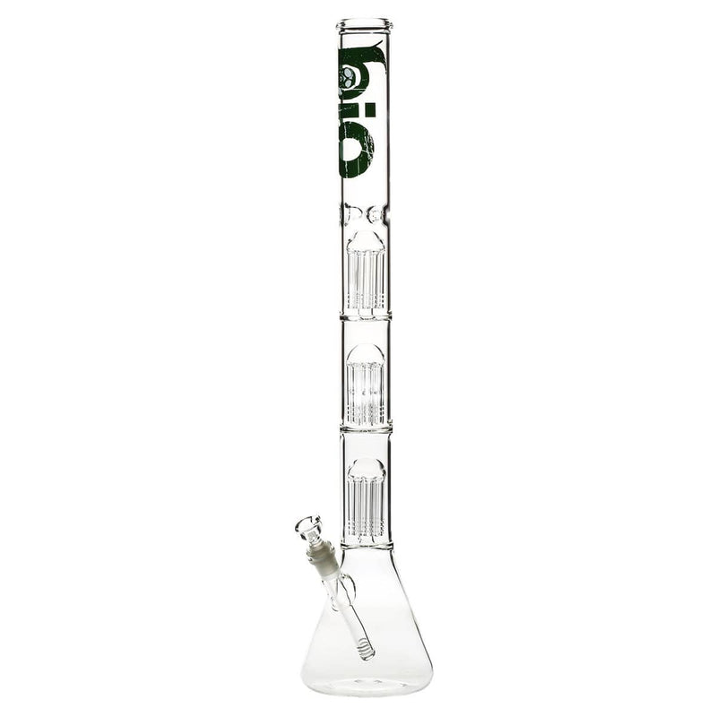 Bio Glass Glass Bong 26" BIO Triple Tree Beaker Water Pipe - Green Logo