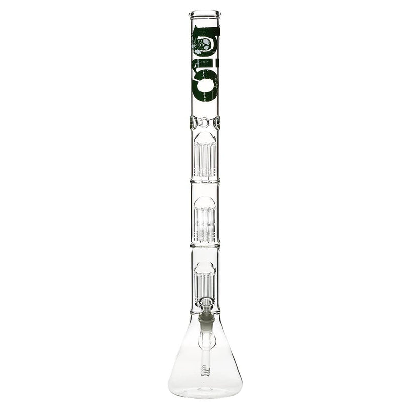 Bio Glass Glass Bong 26" BIO Triple Tree Beaker Water Pipe - Green Logo