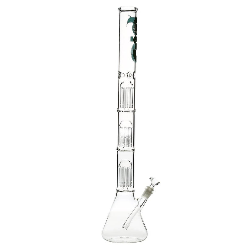 Bio Glass Glass Bong 26" BIO Triple Tree Beaker Water Pipe - Green Logo